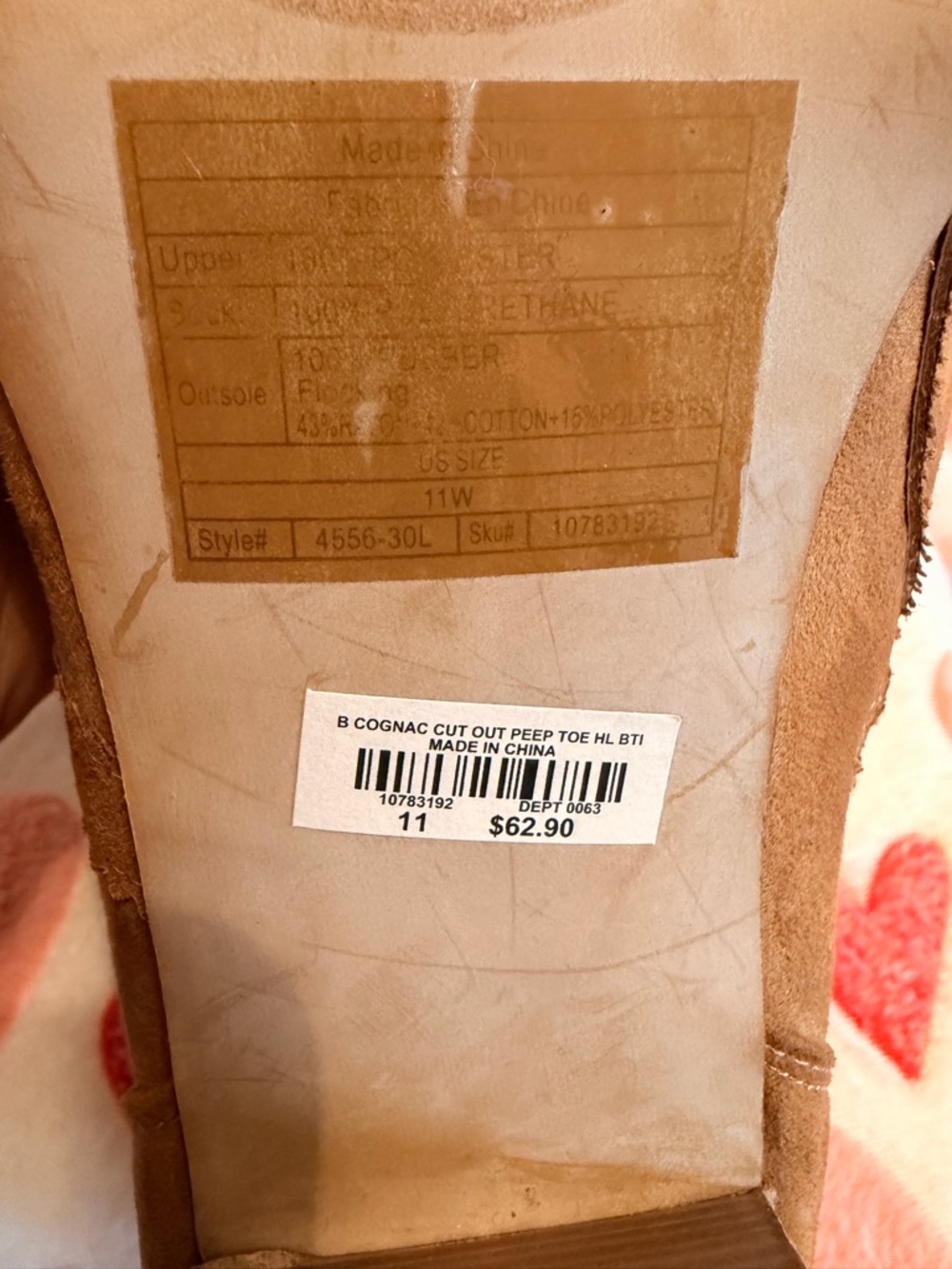 Torrid Tan Suede Laser-Cut Open-Toe Ankle Booties 4.5 inch heel - Picture 7 of 7